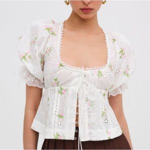 For Love and Lemons Medici Crop Top